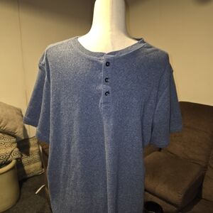 Apt. 9 Men's Heather Blue Henley Shirt